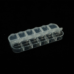 <b>12</b> Compartment Transparent Plastic Storage Box With Lids For Jewelry Pill Medicine Daily Necessities Organization - Product Image 2