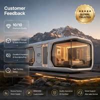 Maison préfabriquée de haute technologie, maison-capsule intelligente, système d'automatisation domestique intégré, cabane modulaire pour hôtel boutique