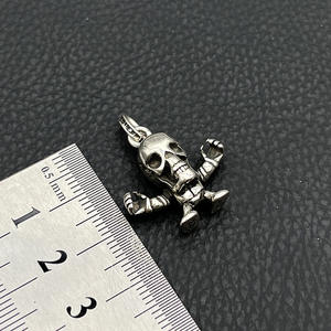 Colar com Pingente de Caveira Chrom Hearts em Prata para Homens e Mulheres, Corrente Longa, Joia Vintage, Moda Retro, Hip-hop Punk, Presente por Atacado - Product Image 5