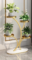Nouvelle étagère de balcon sur pied pour le salon avec roulettes et supports pour pots de fleurs en fer