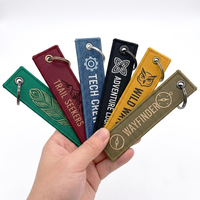Lanière courte personnalisée avec logo imprimé par sublimation, porte-clés tissé, lanière de poignet, porte-clés en polyester, lanières Jet Tag