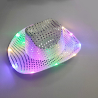 UL4200A nuovo paillettes led popolare Cowboy molti cappello di colore per Back to School performer adulti