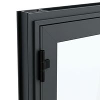 Porte à battant extérieur avec configurations de cadre personnalisées, coins mitrés et joint d'étanchéité pour bâtiments commerciaux et résidentiels