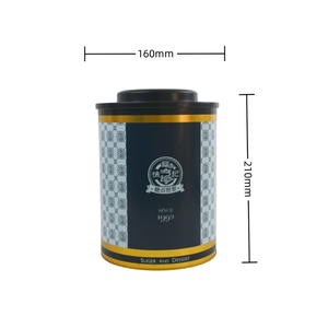 Round Tinplate with Luxury Gold Trim Offset Printed Custom Logo Empty <b>Tin</b> for Tea Candy Dessert Food Gift <b>Storage</b> Packaging - Product Image 5