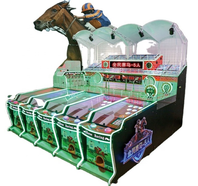Earin Money Carnival Games Horse Racing Game Machine Arcade Lottery Machine for 5 Players