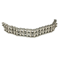 SS10A-2 10B-2 Pitch 15.875 Precision Duplex Short Pitch 304 Chaîne à rouleaux de convoyeur en acier inoxydable pour équipement de transmission