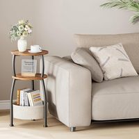Table basse moderne personnalisée pour petits espaces avec panier de rangement, 3 niveaux, en MDF, meubles de salon