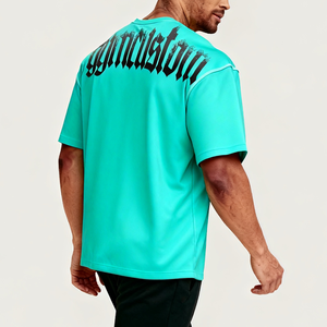 T-shirts de <span class=keywords><strong>sport</strong></span> surdimensionnés pour hommes en gros, t-shirts de <span class=keywords><strong>sport</strong></span> surdimensionnés pour hommes, t-shirts de fitness surdimensionnés pour hommes - Product Image 2