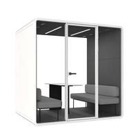 Cabine insonorisée moderne en acier pour bureau, école, téléphone, espace silencieux