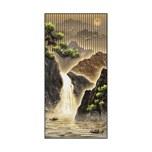 <span class=keywords><strong>Pintura</strong></span> <span class=keywords><strong>de</strong></span> <span class=keywords><strong>Paisaje</strong></span> Personalizada al por Mayor con Luz LED y Marco Metálico para Decoración <span class=keywords><strong>de</strong></span> Porche, Arte Mural para Pared - Product Image 6