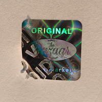 Renbang Silver Holographic Vinyl Warranty Void Tamper Proof Security Labels Stickers Transparent Serial Number Laser Custom Logo