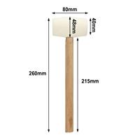 Maillet en caoutchouc durable avec manche en bois, marteau souple anti-rayures pour la pose de carreaux de céramique