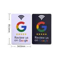 Carte NFC programmable CR80 avec code QR personnalisé pour les avis Google, carte de visite numérique pour Instagram, Facebook, WhatsApp, Tripadvisor, TikTok