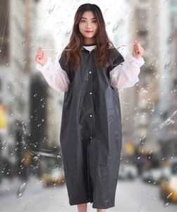 Impermeable <span class=keywords><strong>sin</strong></span> <span class=keywords><strong>Mangas</strong></span> con Cierre de Broche, Fácil de Poner y Quitar, Repelente al Agua y Resistente a la Suciedad para una Protección Laboral Práctica al Aire Libre - Product Image 2