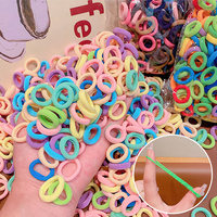 Vente en gros 100 Pièces Enfants Mignon Solide Couleur Grille Vague Élastique Bandes de Cheveux Bébé Filles Chouchous Élastiques Enfant Doux Cheveux Cravates