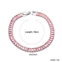 Bracelet Tennis en Zircon Taille Émeraude Plaqué Or 18K pour Femmes aux Poignets Larges – Collection Boutique Sourcing