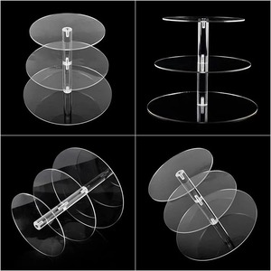 Ensemble de supports à gâteaux de taille personnalisée pour table à dessert Supports à desserts transparents <span class=keywords><strong>Présentoir</strong></span> à cupcakes <span class=keywords><strong>Présentoir</strong></span> à macarons - Product Image 2