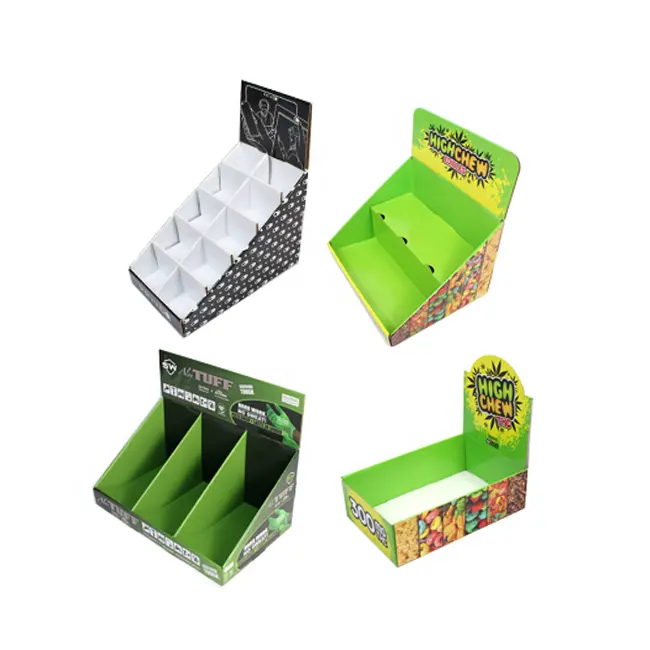Benutzer definierte Karton Arbeits platte Point of Sale Counter Box Display Supermarkt Pdq Display Papier box Für den Einzelhandel
