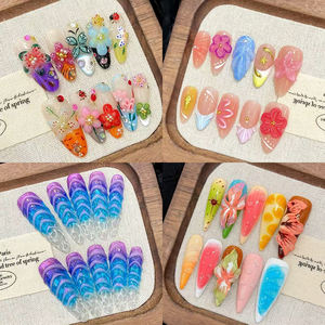 <span class=keywords><strong>Faux</strong></span> <span class=keywords><strong>ongles</strong></span> en acrylique 3D ombrés faits à la main, design papillon, luxe personnalisé, réutilisables, forme stiletto longue, forme cercueil, <span class=keywords><strong>ongles</strong></span> à <span class=keywords><strong>coller</strong></span> - Product Image 6