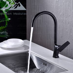 <span class=keywords><strong>Robinet</strong></span> de cuisine sur plan de travail Wayon, mitigeur de cuisine à arc haute avec douchette simple pour cuisine minimaliste - Product Image 1