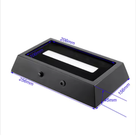 Nouveau style de veilleuses LED ultra-lumineuses avec base de lumière LED en bois noir mat décoratif Base d'affichage à LED de paysage pour cristal