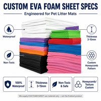 Tapis de litière pour chat en mousse EVA imperméable, design nid d'abeille, double couche, antidérapant, facile à nettoyer, OEM
