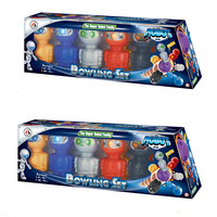 Aojie Kids Sport Toys Cartoon Robot Design Juego de bolos Set Nice Plastic Package