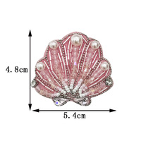 Appliques en perles de coquillages étoilées 3D faites à la main, perles de cristal pour la décoration de robes de mariée