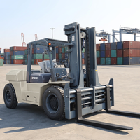 Chariot élévateur diesel certifié EPA de 10 tonnes pour le marché américain, moteur Euro 5, respectueux de l'environnement, camion de manutention de matériaux, neuf