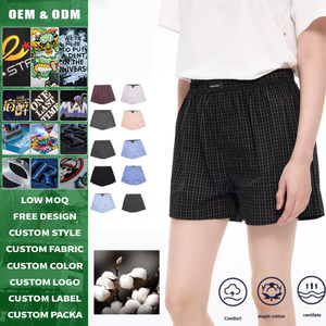 Calzoncillos Boxer de Algodón Puro de Alta Calidad con Logotipo Personalizado, Unisex, Color Sólido, Corte Holgado, Pantalones de Playa - Product Image 2