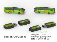 Stik Usb Kustom 3D Kartun, Flash Drive Usb Personalisasi 8Gb 2D Bentuk Karakter Kartun