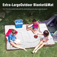 Couverture de pique-nique portable pliable à double couche imperméable pour le camping à la plage