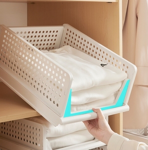 Moderno pieghevole armadio cassetto di stoccaggio PP separatore partizioni <span class=keywords><strong>per</strong></span> cucina bagno abbigliamento pieghevole Rack - Product Image 6