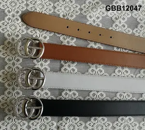 Sabuk koboi mewah 35MM dengan gesper geser dalam paduan seng dengan kualitas bagus dapat disesuaikan