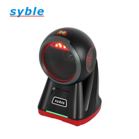 Syble-Escáner de código de barras omnidireccional con cable 2D, código QR con cable, lector de barras de escritorio para venta al por menor