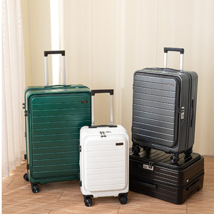 20-Inch Shockproof Trolley <b>Suitcase</b> With Universal <b>Wheels</b> Zipper Anti-Theft Lock For Business Travel - Product Image 2