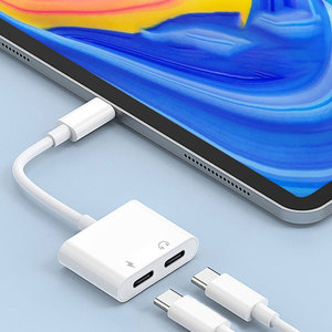 Câble adaptateur <span class=keywords><strong>iPhone</strong></span> à double interface 2-en-1 Répartiteur de casque <span class=keywords><strong>audio</strong></span> et de charge et adaptateur d'écoute de musique - Product Image 2