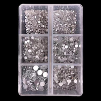 Gran oferta, diamantes de imitación de cristal con reverso plano de diamante redondo a granel, cristal para ropa, estilo motivo, prendas, zapatos, bolsas para uñas, decoración