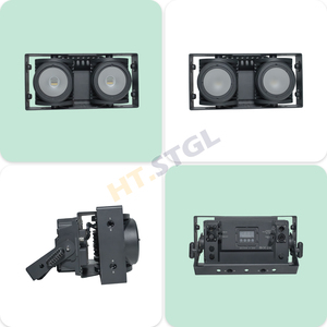 Không thấm nước 2 mắt khán giả <span class=keywords><strong>blinder</strong></span> ánh sáng <span class=keywords><strong>RGBW</strong></span> <span class=keywords><strong>COB</strong></span> <span class=keywords><strong>LED</strong></span> với nhãn hiệu x Trục điều chỉnh cho sân khấu và chiếu sáng ngoài trời - Product Image 2