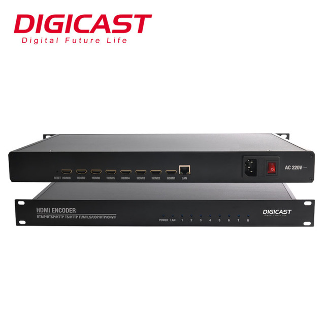 DMB-8908 EC PRO IPTV System 1U 8 Channels HD H.265 HEVC 1080P IPTV Streaming Encoder for Live Streaming