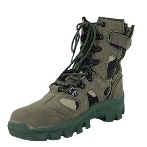 Botas de Senderismo Ligeras e Impermeables con Camuflaje Verde Selva TSB0106, con Cierre de Cremallera, Antideslizantes y Resistentes al Desgaste - Product Image 2