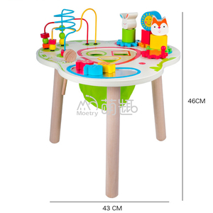 Moetry gỗ Toddler hoạt động chơi Bảng đa chức năng chăm sóc ban ngày trẻ em chơi Bảng với cảm giác gương - Product Image 3