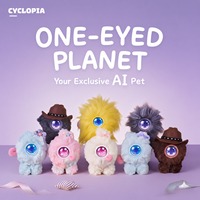 Poupée en peluche en polyester de 13 cm, intelligente et animée par l'IA, adorable animal de compagnie extraterrestre à un œil, parfaite pour parler et interagir, cadeau idéal pour les filles