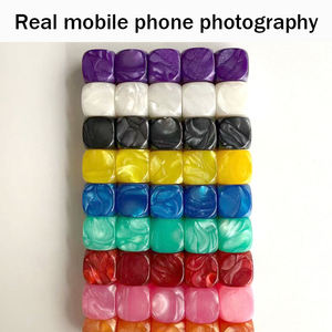 Kustom 6 sisi 16mm dadu kasino akrilik Promosi sudut bulat dadu kosong untuk permainan papan kustom dadu D6 standar - Product Image 6