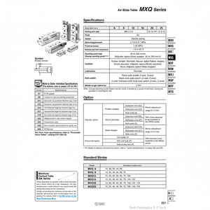SMC Pneumatics Air Slide Table (Tabla de deslizamiento de aire) - Product Image 1