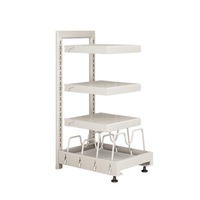 Égouttoir de rangement réglable en acier au carbone double pour armoire de cuisine, design durable et peu encombrant pour vaisselle