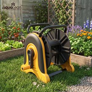 Enrouleur de tuyau mural en plastique, autoportant, rétractable, 60 PSI, 5/8 po, pour l'arrosage des pelouses et des jardins - Product Image 4