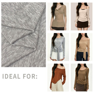 Tessuto in Maglia Premium 83% Lenzing Tencel 17% Lana Merino Leggero Traspirante Ecologico per Abbigliamento Femminile di Alta Gamma - Product Image 4