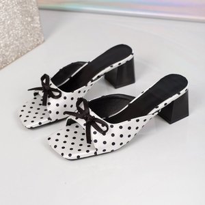 6W821 Zapatos de Tacón Alto con Lazo de Puntos Franceses para Mujer, Estilo Nuevo para Verano, Zapatos de Mujer con Punta Descubierta para Uso en Exteriores - Product Image 2