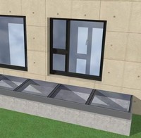 Fenêtre de toit automatique moderne en alliage d'aluminium à double vitrage Low-E pour escalier et sous-sol, personnalisable OEM